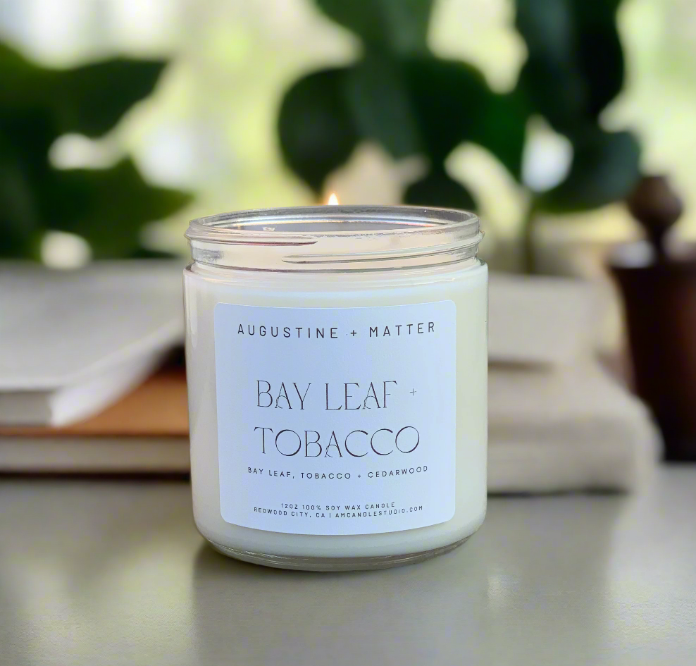 Bay Leaf + Tobacco - 12oz Soy Candle