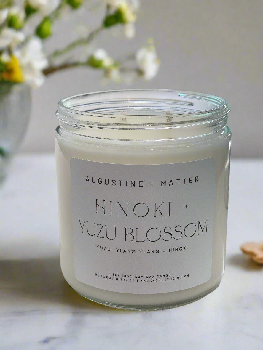 Hinoki + Yuzu Blossom - 12oz Soy Candle