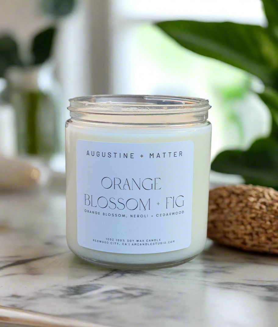 Orange Blossom + Fig - 12oz Soy Candle