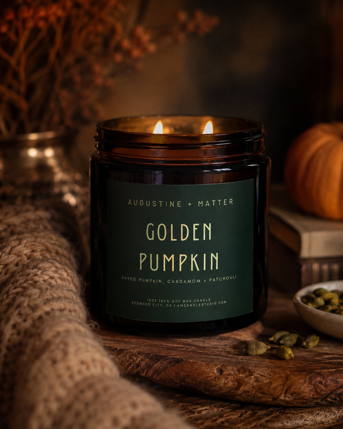 Golden Pumpkin - 12oz Soy Candle