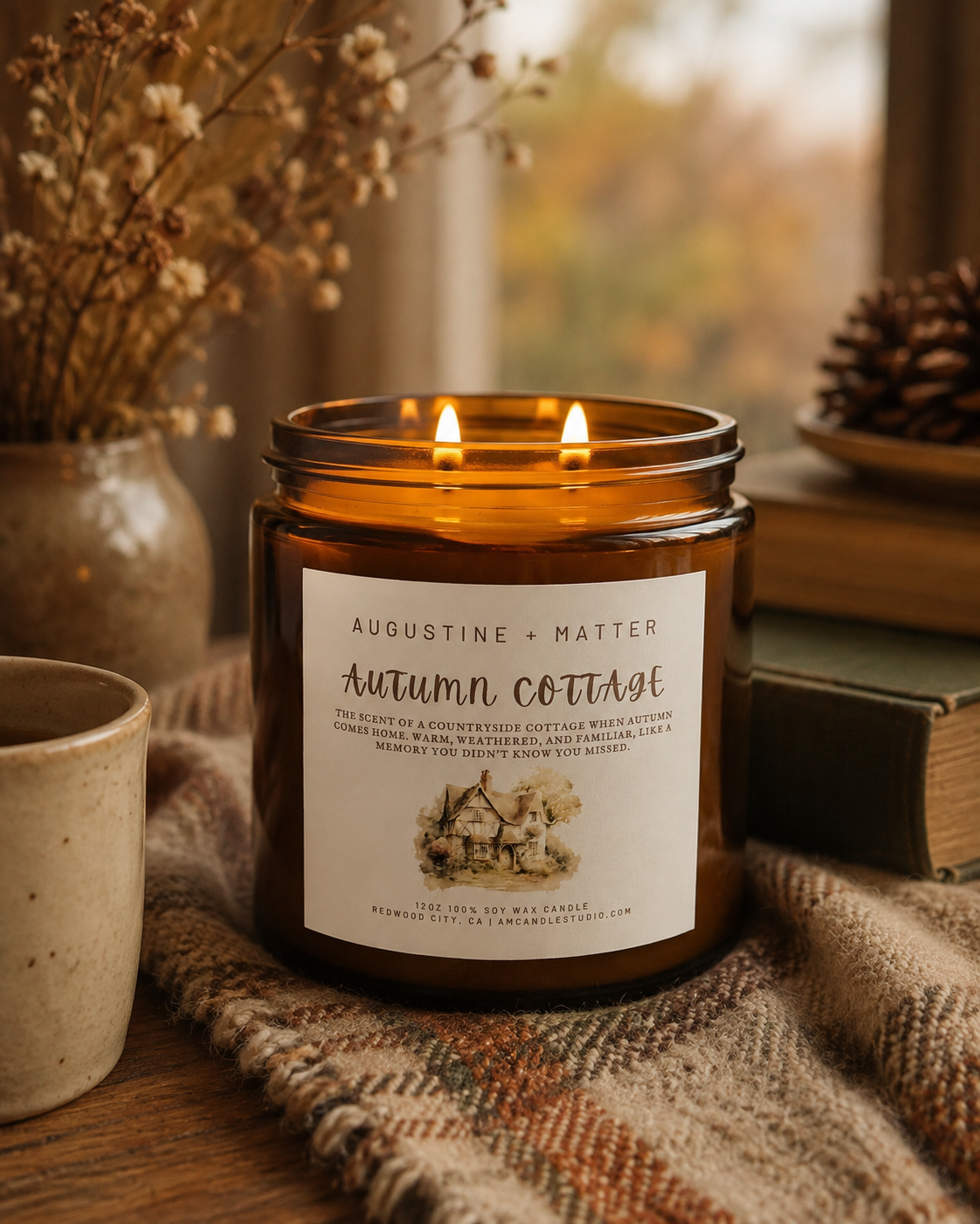 Autumn Cottage- 12oz Soy Candle