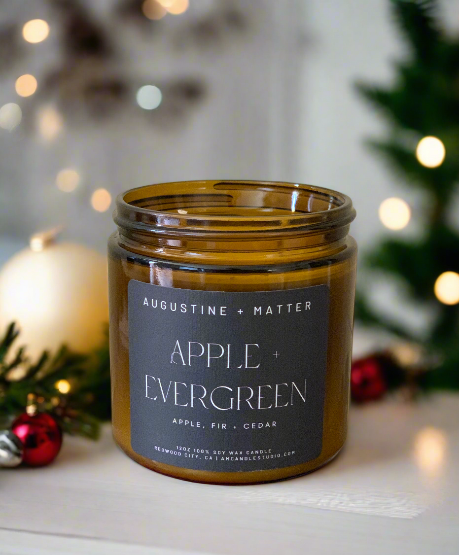 Apple + Evergreen - 12oz Soy Candle