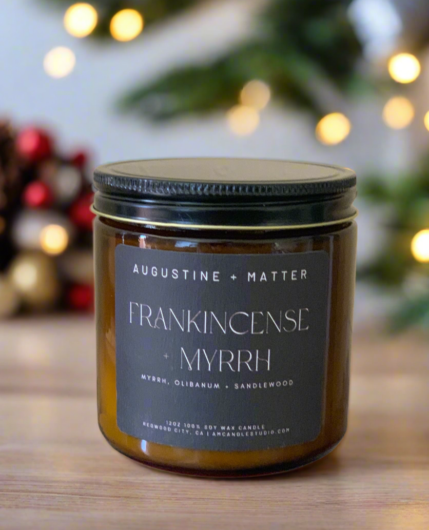 Frankincense + Myrrh - 12oz Soy Candle