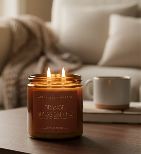 Orange Blossom + Fig - 12oz Soy Candle