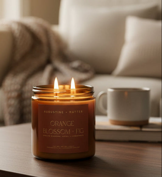 Orange Blossom + Fig - 12oz Soy Candle